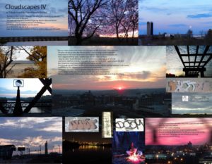 My Cloudscapes collage as tribute to my friend and Olympic team training partner Brenda Day, who died from her fear of accessing mental health services.