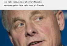 “In a Tight Race, Pharma’s Favorite Senator gets a Little help from his Friends”