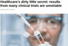 “Healthcare’s Dirty Little Secret: Results from many Clinical Trials are Unreliable”