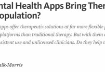 “Can Mental Health Apps Bring Therapy to a Wider Population?”