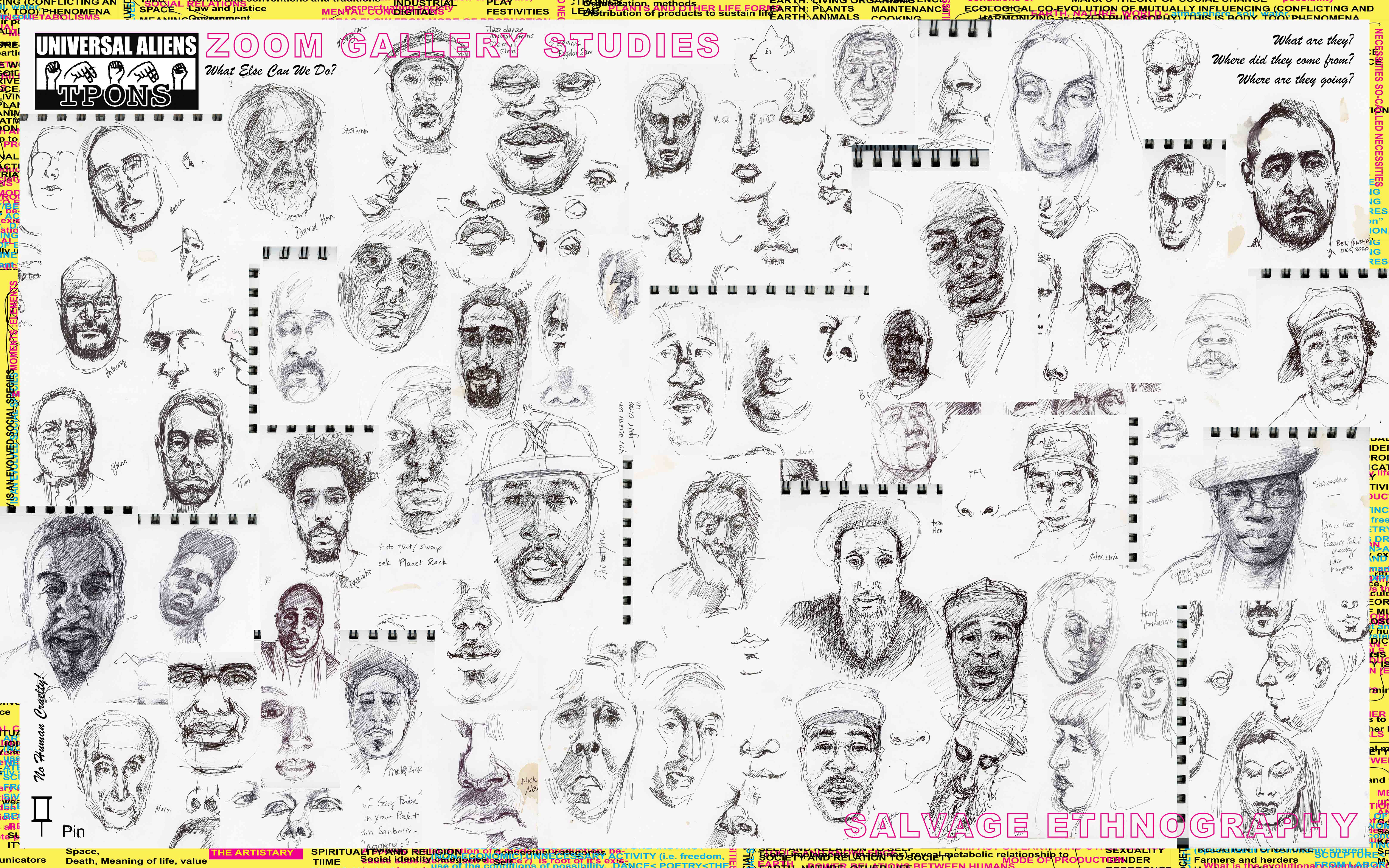 A collection of portraits of people from zoom