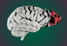 Psychiatric Drugs “Help” By Causing Brain Dysfunction 3d illustration of a brain with one end red and shattering