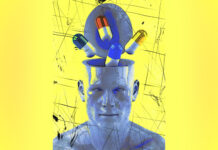 Psychiatry Is the Cause, Not the Solution Illustration of a head filling up with pills