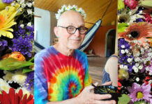 Honoring Jane Whittington: 1950-2021 Jane Whittington with a flower background