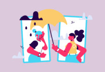 I Set Up a Suicide Crisis Centre to Provide the Opposite of What I Experienced Under Psychiatric Services Illustration of a woman holding an umbrella over another woman