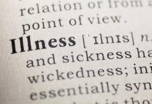 Why Is Psychiatry So Defensive About Criticism? Part 2 A photo of the word "illness" and its definition appearing in a dictionary