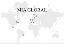 Mad in Italy A map of the world depicting the various MIA affiliate locations; Italy's circle is bright green.