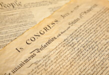 Psychiatry Upgraded the Declaration of Independence Close-up photo depicting the United States Declaration of Independence