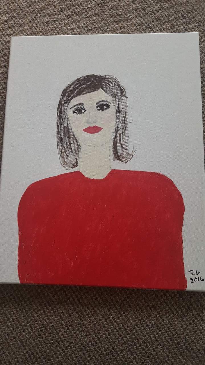 girl with red shirt