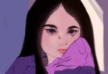 Beyond Labels and Meds—Closer Look: Aurora Ramos Illustration by Aurora Ramos of a girl with dark hair