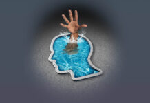 “The Best Minds”: How the Dazzling New Book Falls Short a hand reaching out of a pool shaped as a head