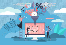 What the RADAR Trial Tells Us About Antipsychotic Reduction and Discontinuation Data filter vector illustration. Flat tiny information selection persons concept. Technological artificial intelligence cloud storage content analysis management for digital file collection system.