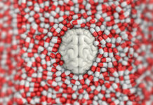 Depression: Psychiatry’s Discredited Theories and Drugs Versus a Sane Model and Approach A white brain surrounded by a pile of red and white pills
