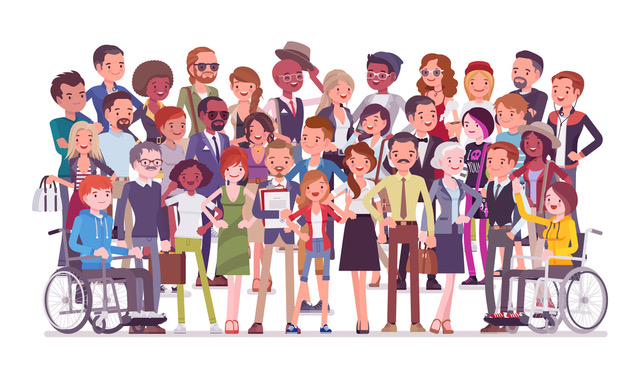 Illustration of diverse people