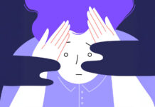 A Reflection on “Unshrunk: A Story of Psychiatric Treatment Resistance” Flat illustration of an anxios person holding their head with their hands.