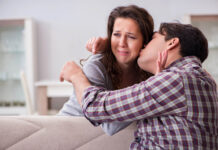 Depression Caused by Kissing? Psychiatry Hits New Low with Clickbait Fear-Mongering A woman looks distressed while a man kisses her