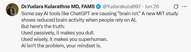 Yudara Kularathne's Tweet