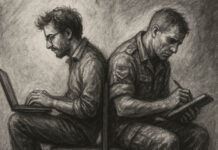 Two Voices and One Chair A writer and a military veteran: two versions of the same man sit on a chair