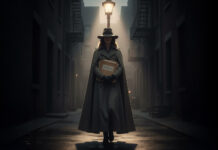 Confessions of an Advertising Writer: What I Learned From Your Stories—And Mine A female whistleblower steps out of the shadows with a folder labeled "pharma lies"
