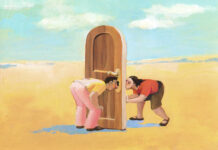 Phenomenological Therapy: Centering Subjectivity a man and a woman in the desert they look through a keyhole