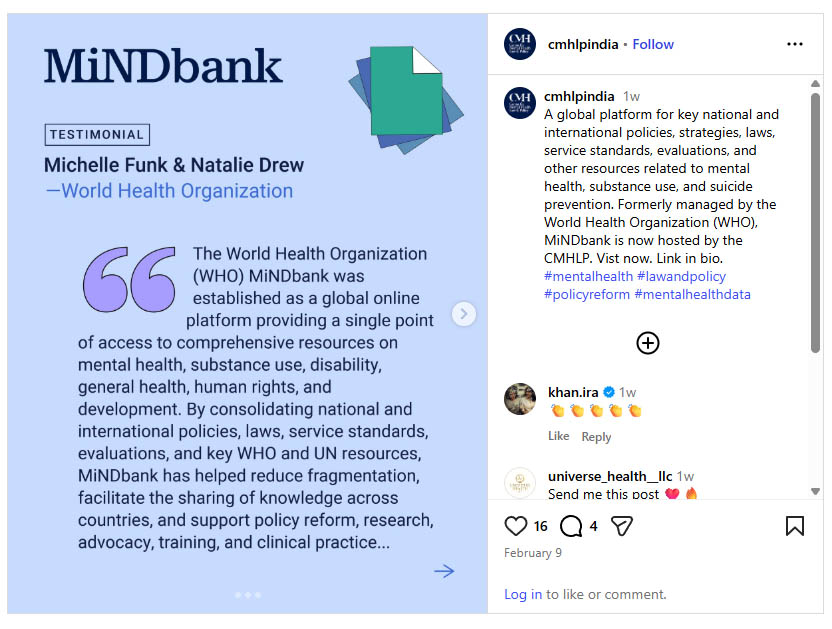 MINDbank Instagram post